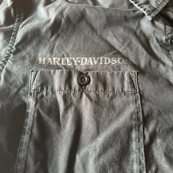 XL Harley-Davidson Men Willie G Skull Blowout Button Down Mechanics Embroidered - Picture 4 of 5